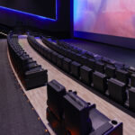 A side view of the IMAX auditorium at MJR Theatres Troy
